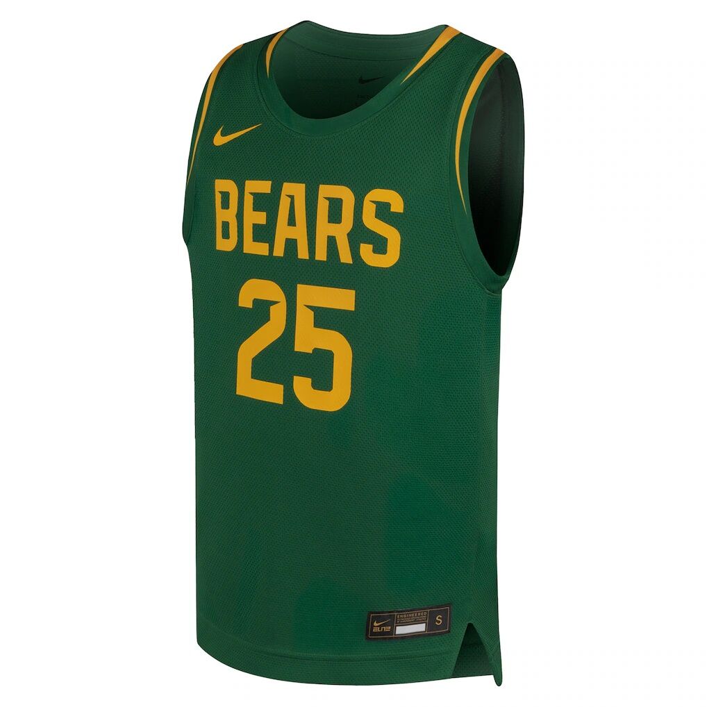 #25 Baylor Bears Nike Youth Replica Basketball Jersey - Forest Green