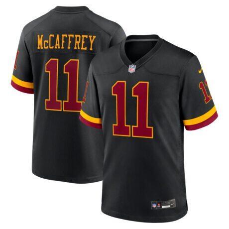 Luke McCaffrey Washington Commanders Nike Hail Raiser Alternate Game Jersey - Black - Front View