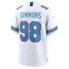 Jeffery Simmons Tennessee Titans Nike Game Jersey - White - Detail View