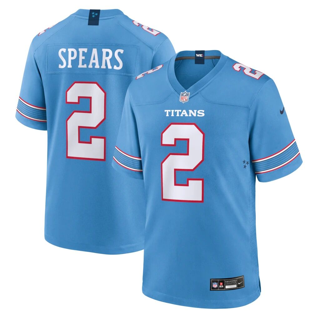 Tyjae Spears Tennessee Titans Nike Game Jersey - Light Blue