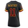 Luke McCaffrey Washington Commanders Nike Women's Hail Raiser Alternate Game Jersey - Black - Detail View