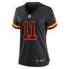 Luke McCaffrey Washington Commanders Nike Women's Hail Raiser Alternate Game Jersey - Black - Side View