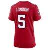 Drake London Atlanta Falcons Nike Women's Game Jersey - Red - Detail View