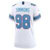 Jeffery Simmons Tennessee Titans Nike Women's Game Jersey - White - Detail View