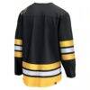 Boston Bruins Fashion7 Anniversary Home Breakaway Jersey - Black - Detail View