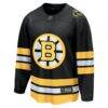 Boston Bruins Fashion7 Anniversary Home Breakaway Jersey - Black - Side View