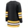 Boston Bruins Fashion7 Women's Anniversary Home Breakaway Jersey - Black - Detail View