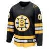 Boston Bruins Fashion7 Home Breakaway Custom Jersey - Black - Side View
