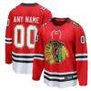 Chicago Blackhawks Fashion7 Centennial Breakaway Custom Jersey - Red - Front View