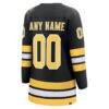 Boston Bruins Fashion7 Women's Home Breakaway Custom Jersey - Black - Detail View