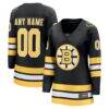Boston Bruins Fashion7 Women's Home Breakaway Custom Jersey - Black - Front View