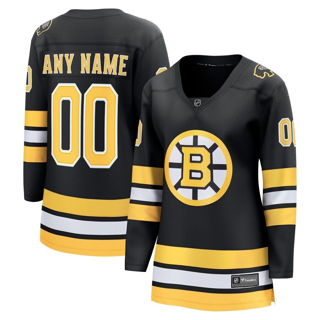 Boston Bruins Fashion7 Women's Home Breakaway Custom Jersey