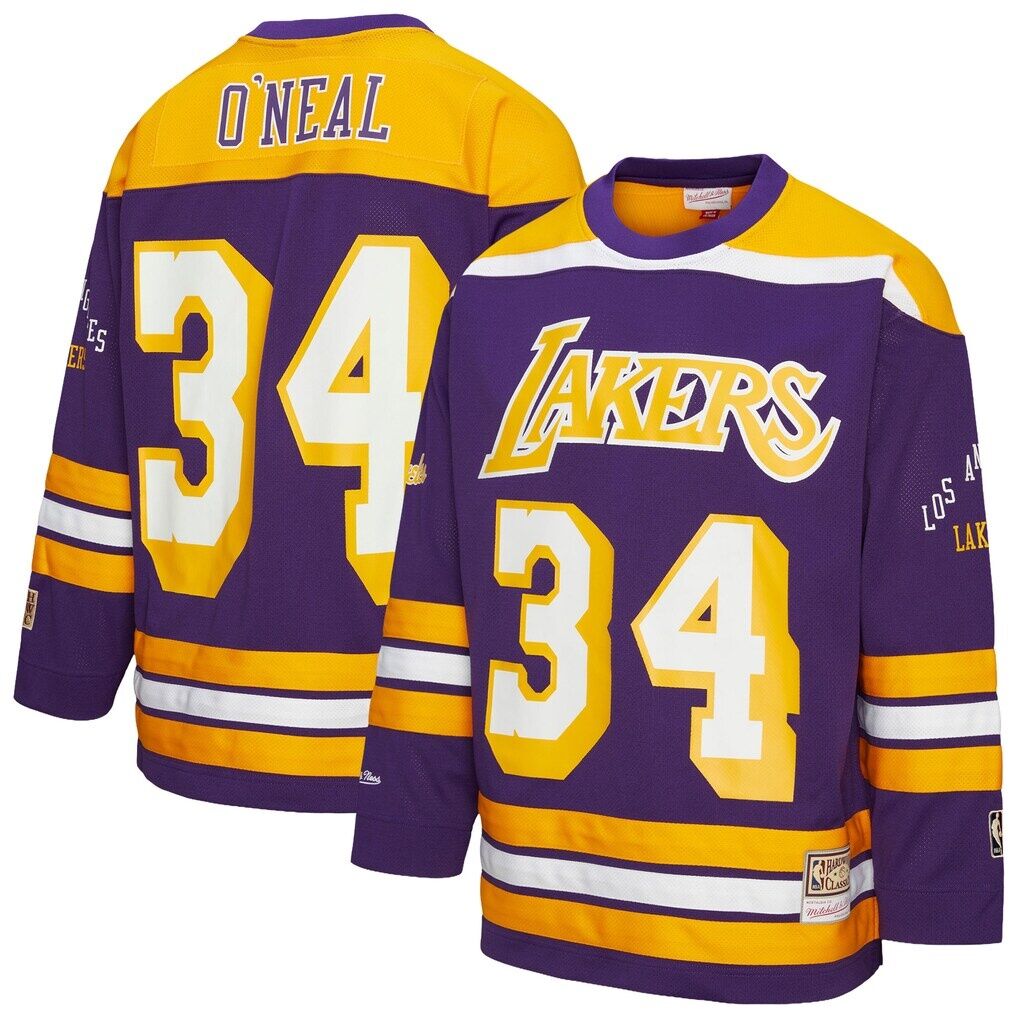 Shaquille O'Neal Los Angeles Lakers Mitchell & Ness Unisex Maxxed Out Fashion Hockey Jersey