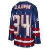 Hakeem Olajuwon Houston Rockets Mitchell & Ness Unisex Maxxed Out Fashion Hockey Jersey - Navy - Detail View