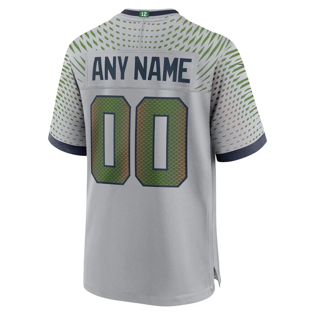 Seattle Seahawks Nike 2025 Rivalries Collection Custom Game Jersey - Wolf Gray