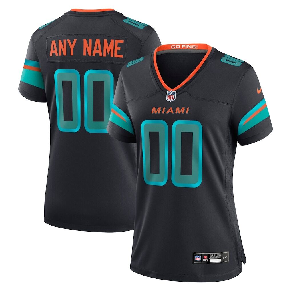 Miami Dolphins Nike Women's 2025 Rivalries Collection Custom Game Jersey - Pitch Blue