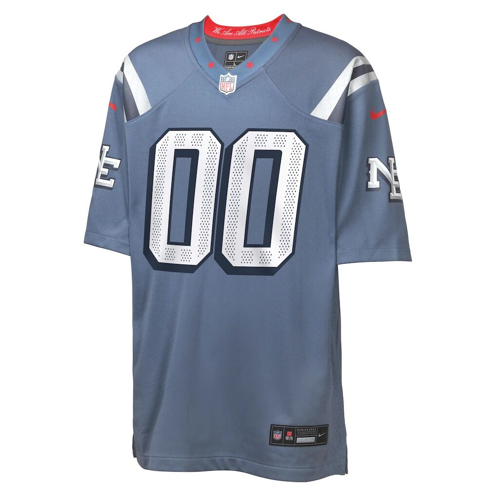 New England Patriots Nike Youth 2025 Rivalries Collection Custom Game Jersey - Storm Blue