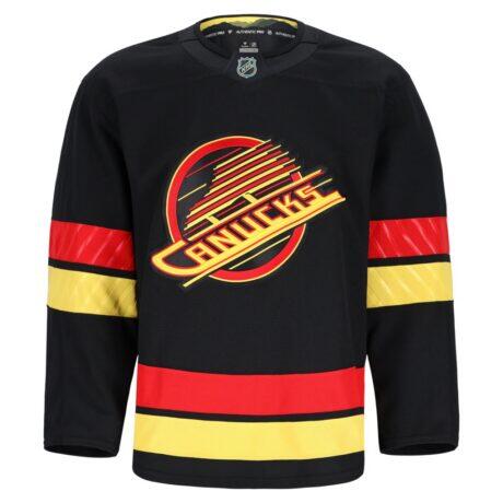 Vancouver Canucks Fashion7 Alternate Authentic Pro Jersey - Black - Side View