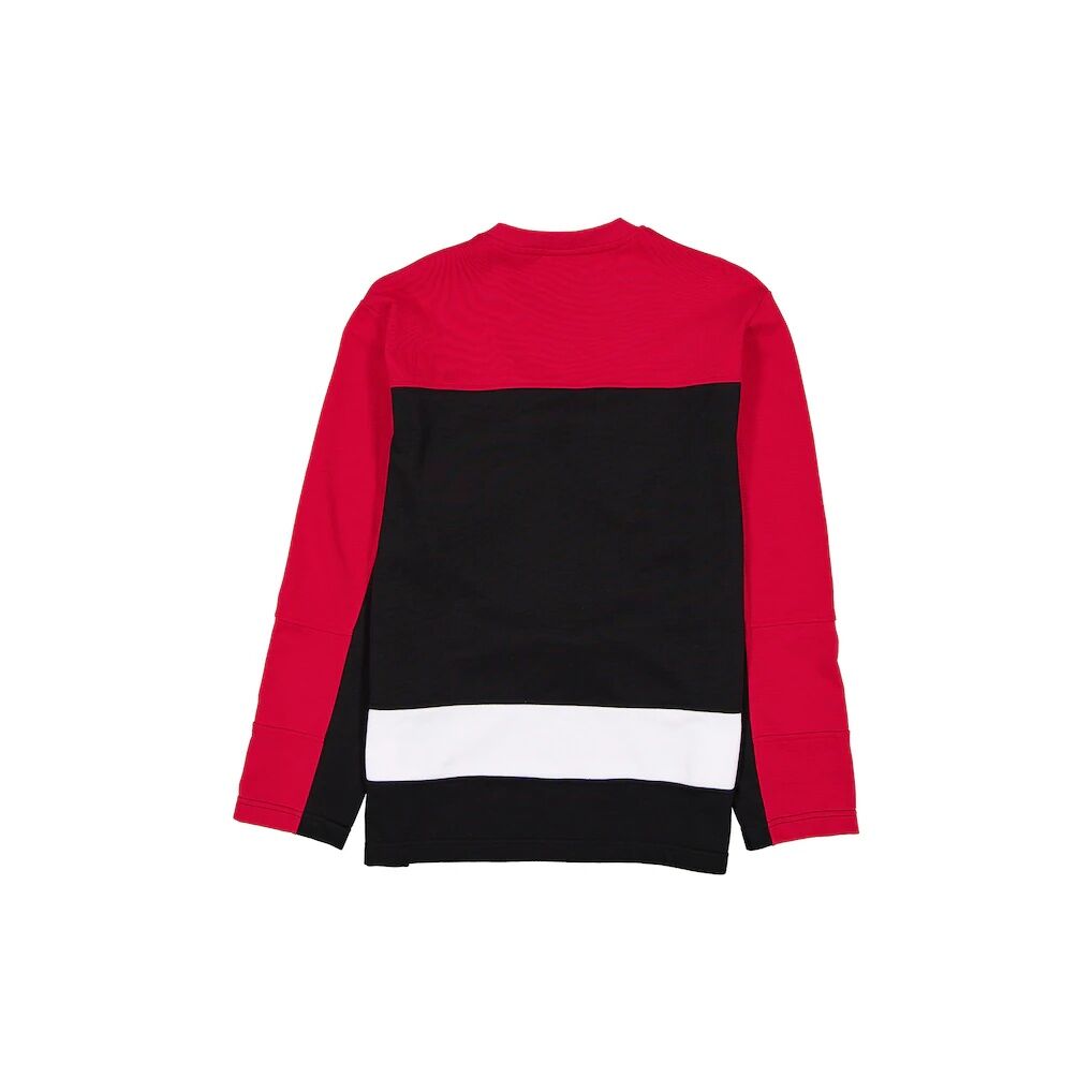 Chicago Blackhawks New Era Stanley Cup Champions Long-Sleeve Hockey Jersey Shirt - Black/Red