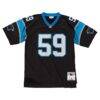 Luke Kuechly Carolina Panthers Mitchell & Ness 2013 Legacy Throwback Replica Jersey - Black - Side View
