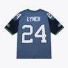 Marshawn Lynch Seattle Seahawks Mitchell & Ness 2010 Legacy Throwback Replica Jersey - Blue - Side View