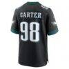 Jalen Carter Philadelphia Eagles Nike Alternate Game Player Jersey - Black - Detail View