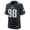 Jalen Carter Philadelphia Eagles Nike Alternate Game Player Jersey - Black - Side View