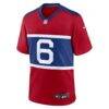 Jaxson Dart New York Giants Nike Alternate Century Red Game Jersey - Red - Side View