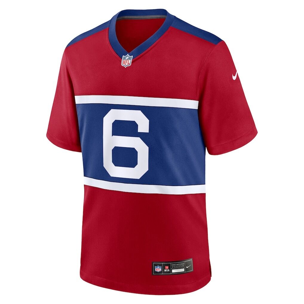 Jaxson Dart New York Giants Nike Alternate Century Red Game Jersey