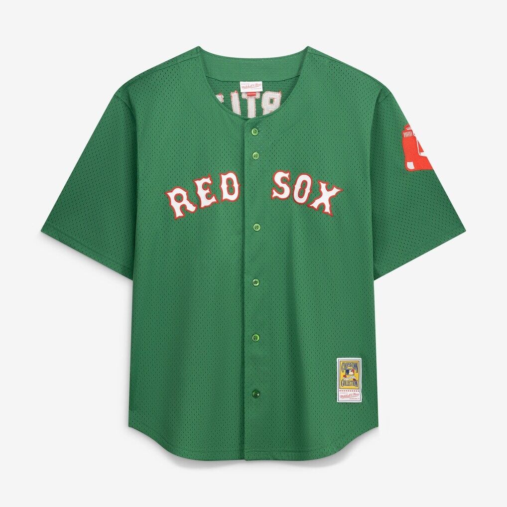David Ortiz Boston Red Sox Mitchell & Ness Big & Tall Cooperstown Collection Mesh Batting Practice Jersey - Kelly Green