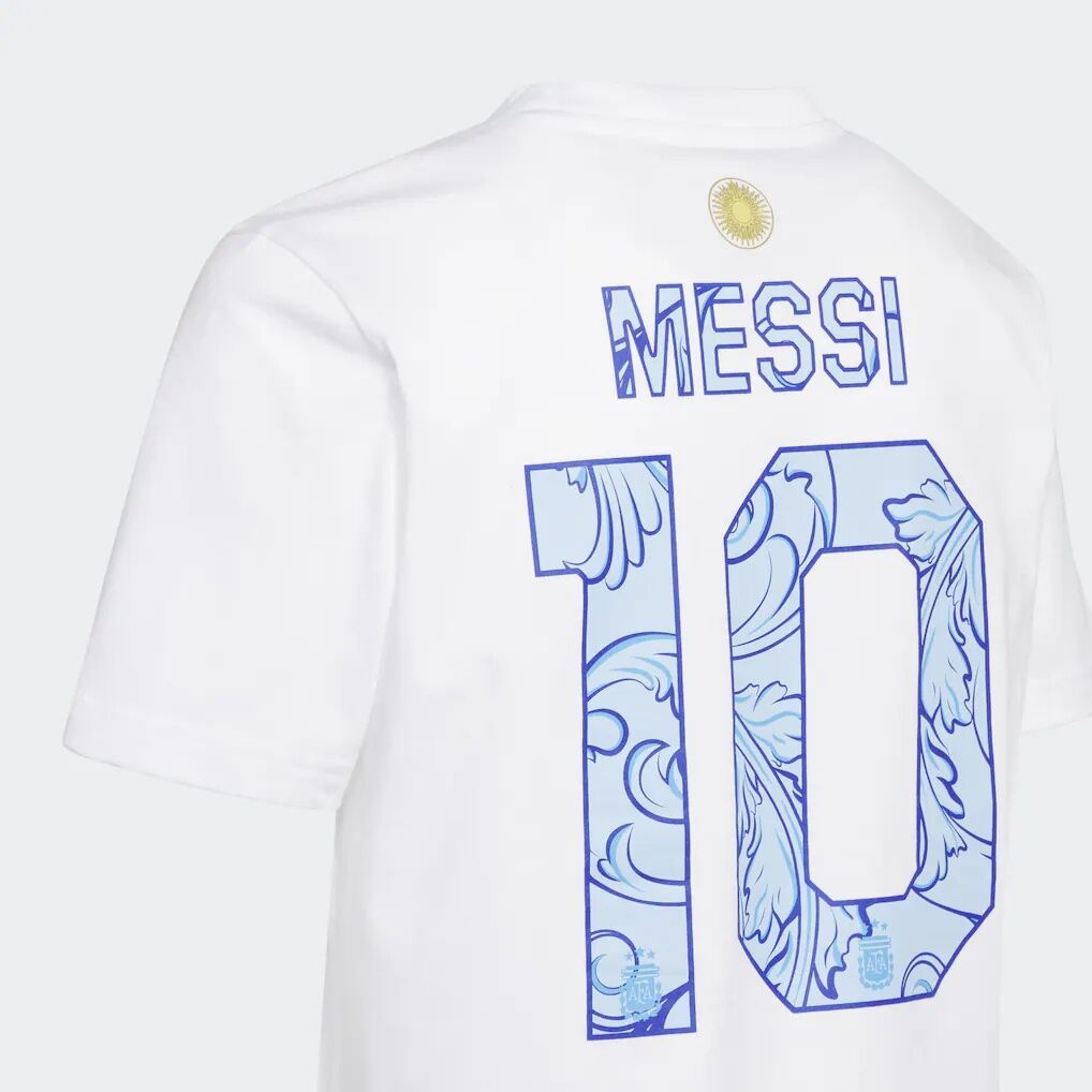 Lionel Messi Argentina National Team adidas Youth 2026 Away Jersey Hook Name & Number T-Shirt