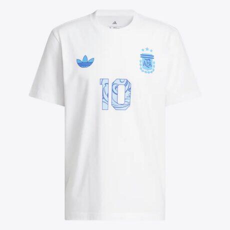 Lionel Messi Argentina National Team adidas 2026 Away Jersey Hook Name & Number T-Shirt - White - Alt1