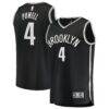 Drake Powell Brooklyn Nets Fashion7 Youth Fast Break Replica Jersey - Black - - Front View