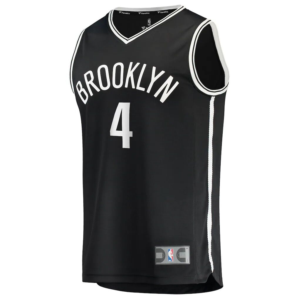 Drake Powell Brooklyn Nets Fashion7 Youth Fast Break Replica Jersey - Black - Icon Edition