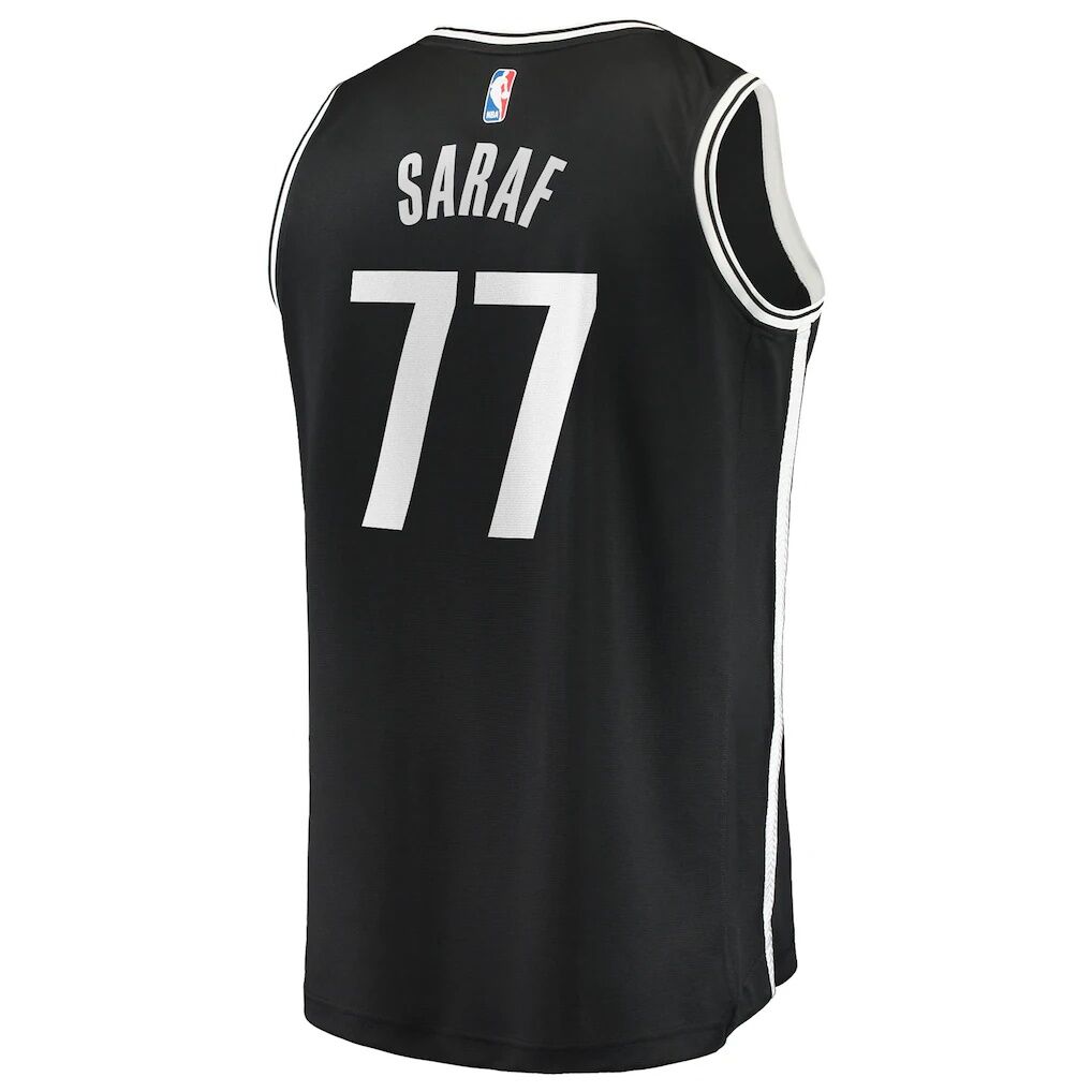 Ben Saraf Brooklyn Nets Fashion7 Fast Break Replica Jersey - Black - Icon Edition