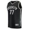 Ben Saraf Brooklyn Nets Fashion7 Fast Break Replica Jersey - Black - - Side View