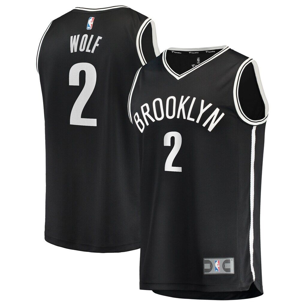 Daniel Wolf Brooklyn Nets Fashion7 Fast Break Replica Jersey - Black - Icon Edition