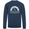 Seattle Mariners Levelwear Zane Banner Arch Sweatshirt - Navy - Side View