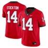Gunner Stockton Georgia Bulldogs Nike Home NIL Football Game Jersey - Red - Front View