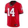 Gunner Stockton Georgia Bulldogs Nike Home NIL Football Game Jersey - Red - Side View