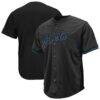 New York Mets Profile Big & Tall Pop Fashion Jersey - Black - Front View