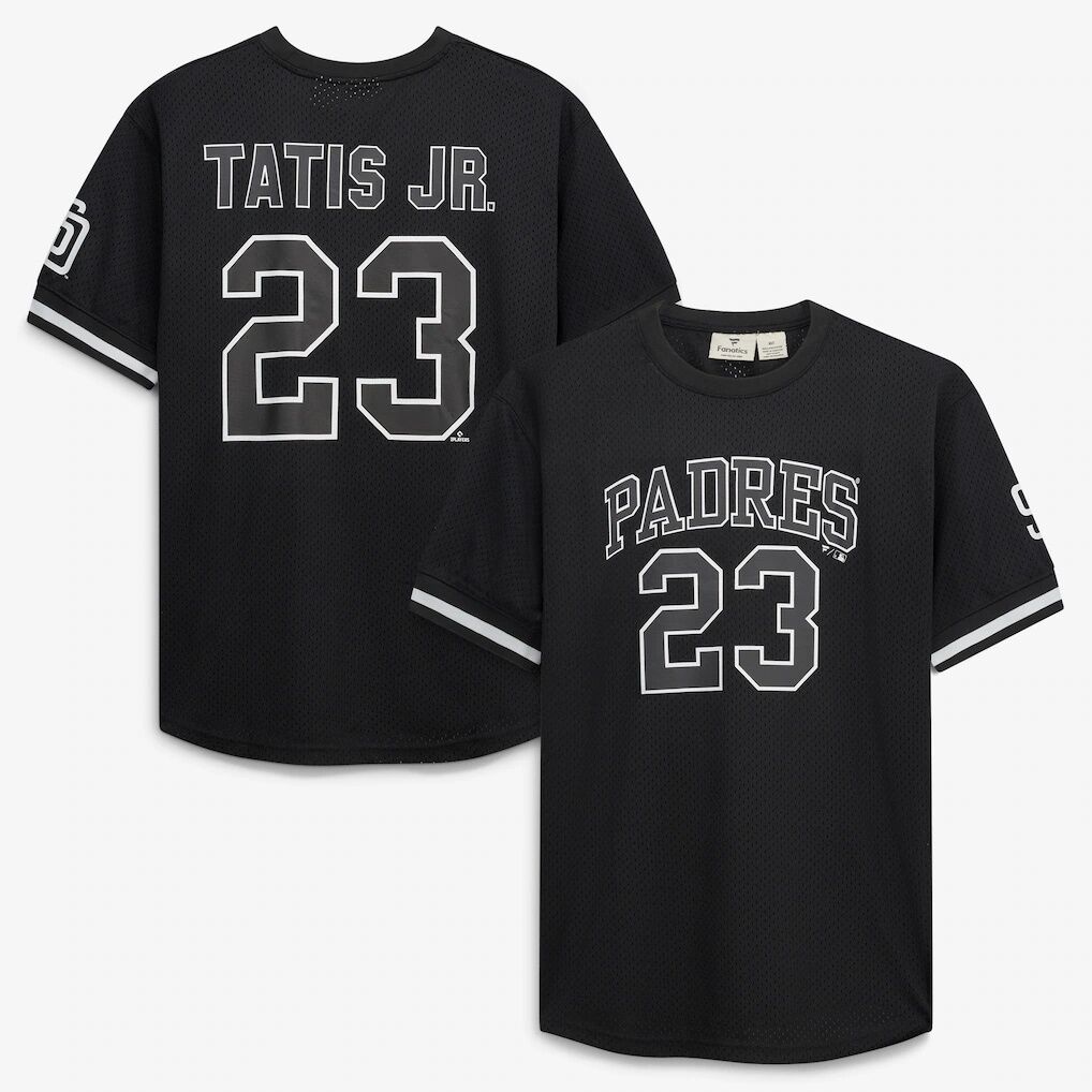 Fernando Tatis Jr. San Diego Padres Fashion7 Big & Tall Heavyweight Mesh Jersey - Black/White