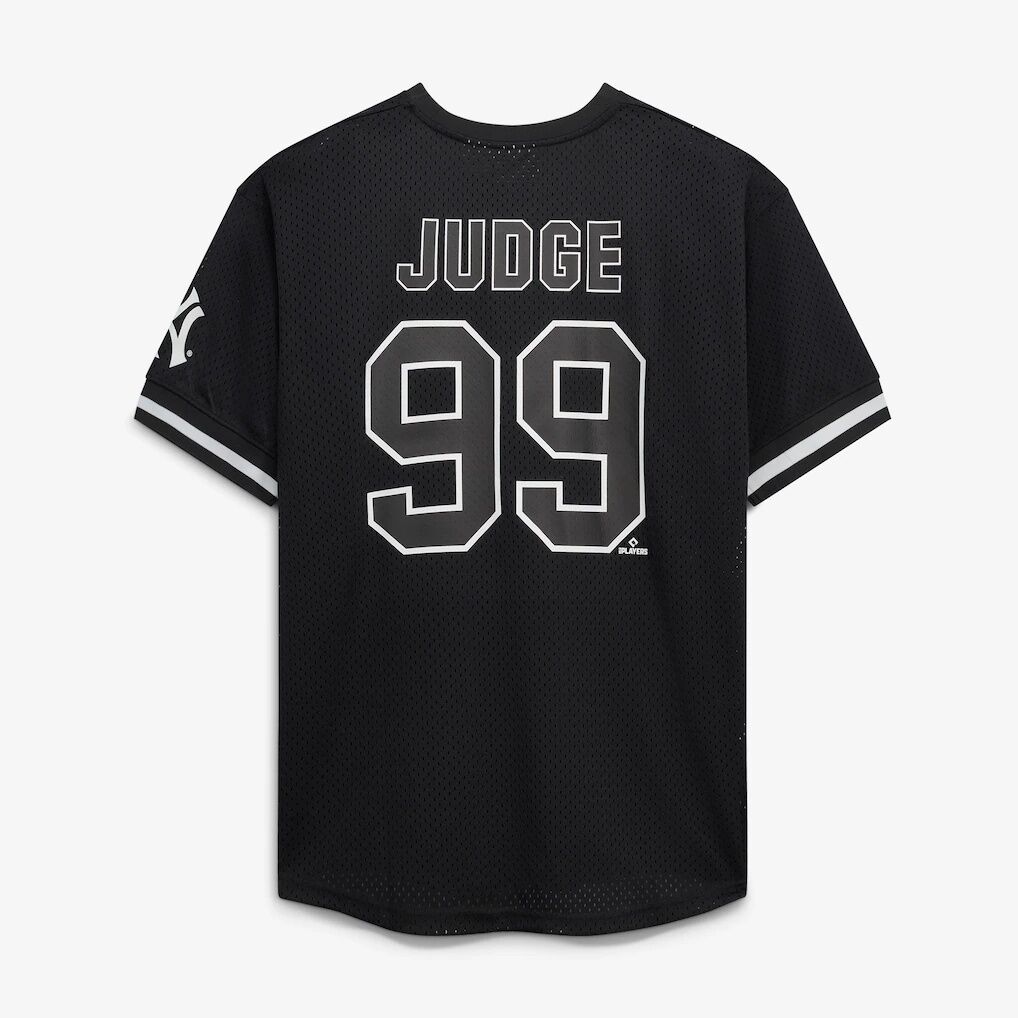 Aaron Judge New York Yankees Fashion7 Big & Tall Heavyweight Mesh Jersey - Black/White