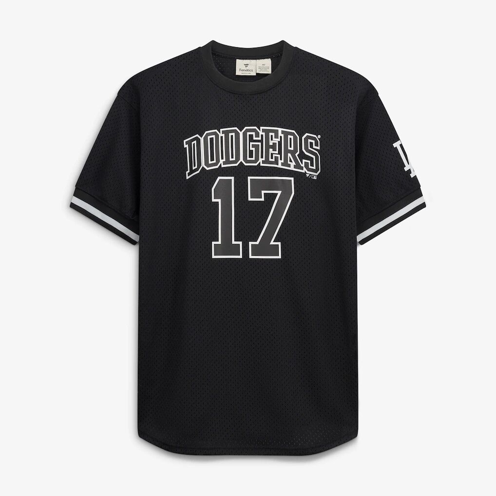 Shohei Ohtani Los Angeles Dodgers Fashion7 Big & Tall Heavyweight Mesh Jersey – Black/White