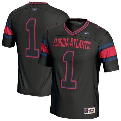 #1 Florida Atlantic Owls GameDay Greats Youth Lightweight Football Jersey - Black - Front View