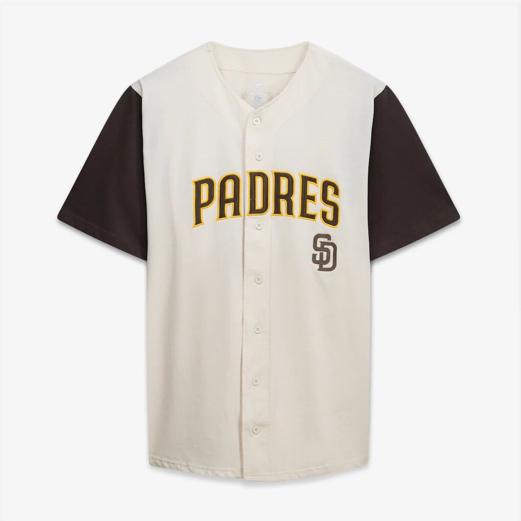 San Diego Padres Profile Big & Tall Two-Color Fashion Jersey - Cream/Brown