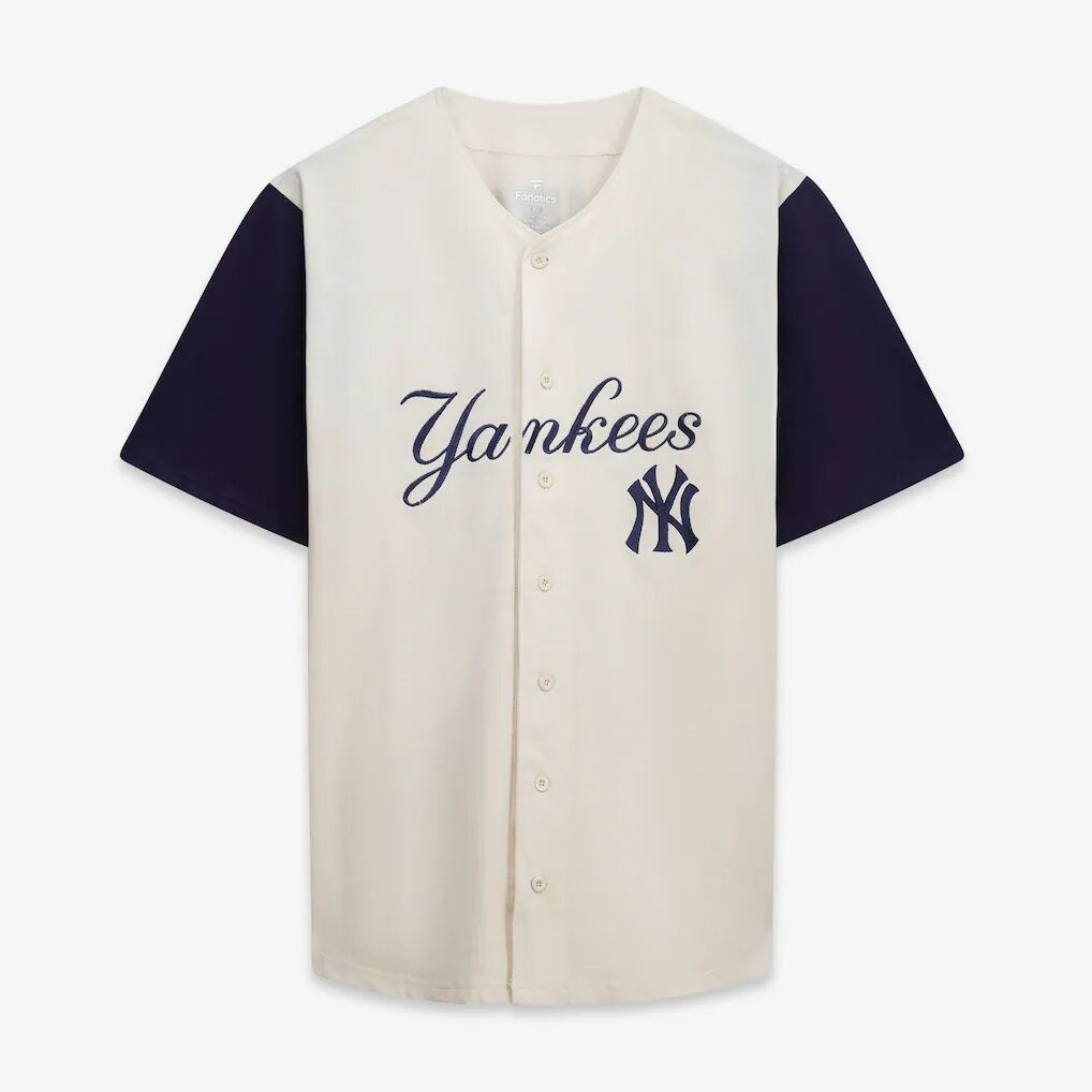 New York Yankees Profile Big & Tall Two-Color Fashion Jersey - Cream/Navy