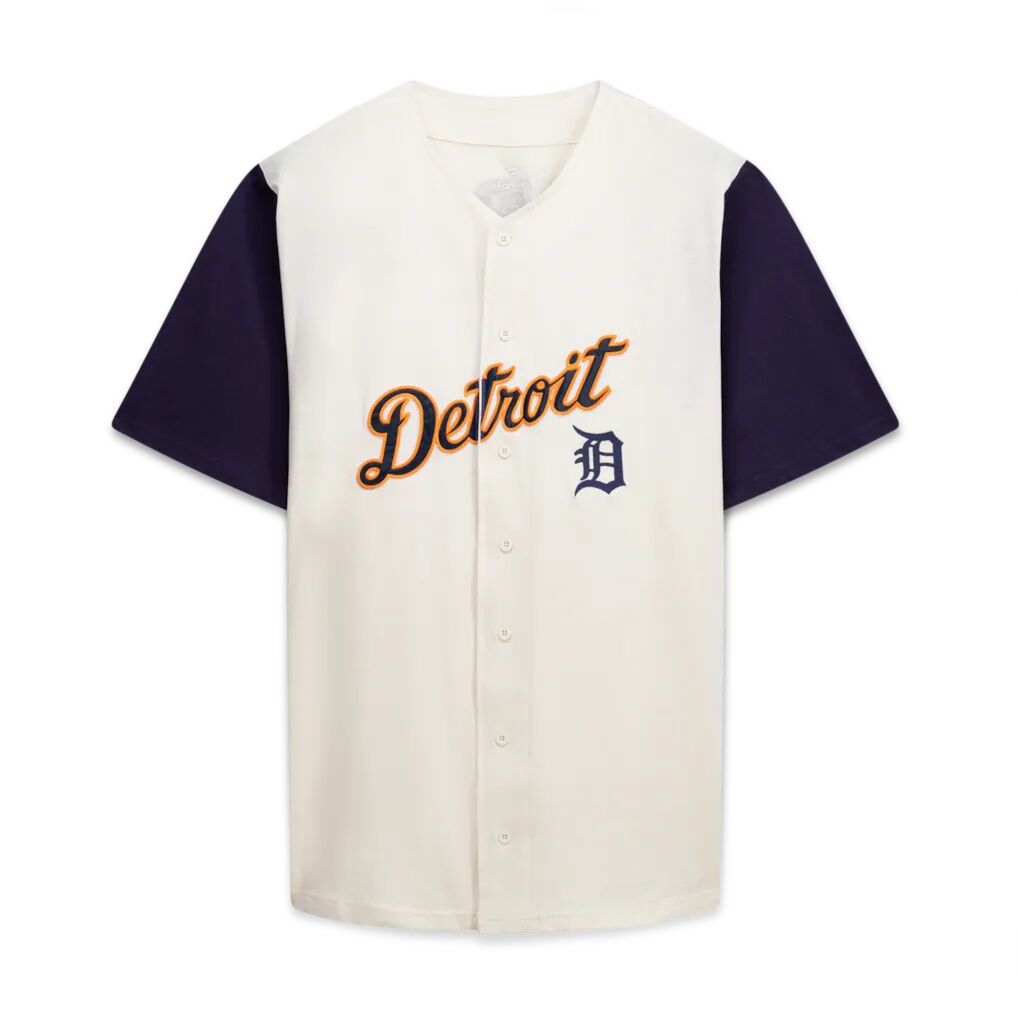 Detroit Tigers Profile Big & Tall Two-Color Fashion Jersey – Cream/Navy