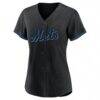 Juan Soto New York Mets Profile Women's Plus Size Player Name & Number Fashion Jersey - Black - Side View