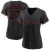 Jose Altuve Houston Astros Profile Women's Plus Size Player Name & Number Fashion Jersey - Black - Front View